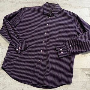 Bugatchi Men’s Button Down Striped Dress Shirt Size M